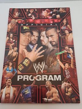 WWE 2012 OFFICIAL PROGRAM TOUR WRESTLING MEMORABILIA JOHN CENA, HHH And MORE!